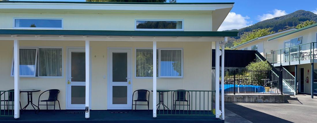 outdoor seating area of the units